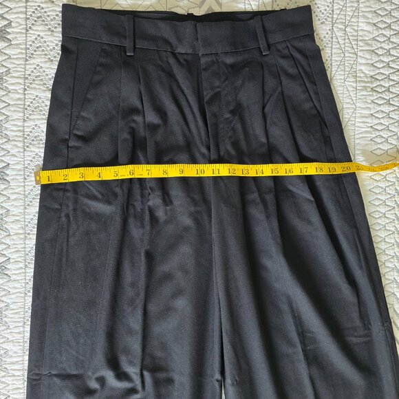 Banana Republic Wide leg Black Flannel Dress Pants Size 8 NWT - Picture 3 of 11